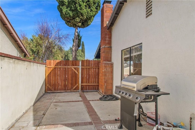 view of patio / terrace with area for grilling