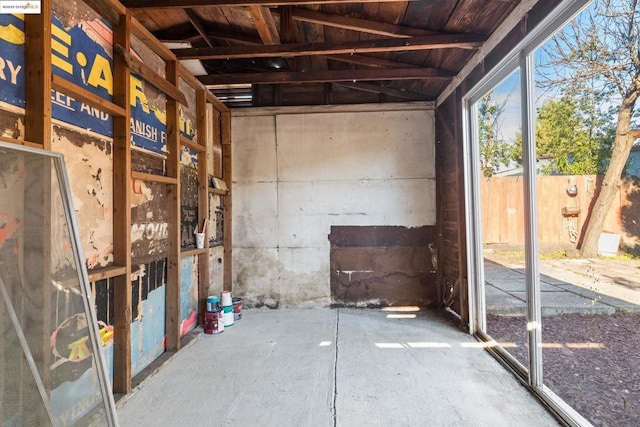 view of storage area