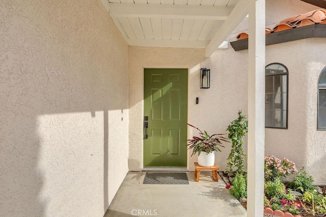 view of doorway to property