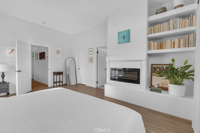 bedroom featuring dark wood-type flooring