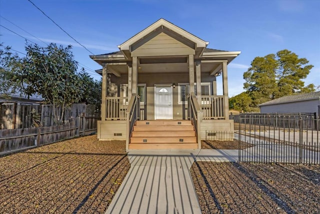 exterior space featuring covered porch