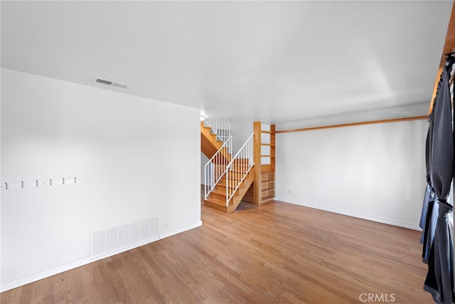 empty room featuring light hardwood / wood-style floors