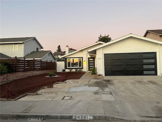 view of front of house featuring a garage