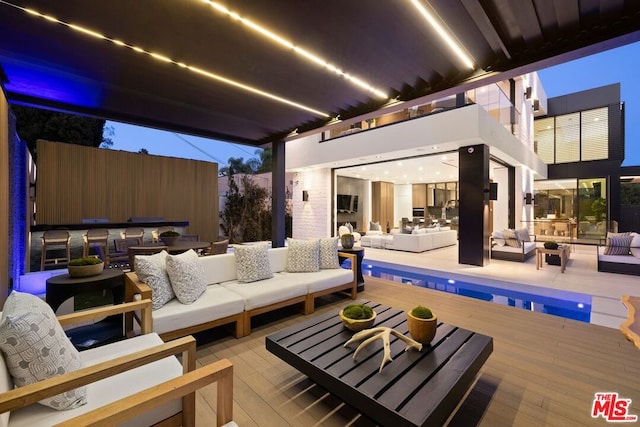 view of patio / terrace featuring an outdoor hangout area