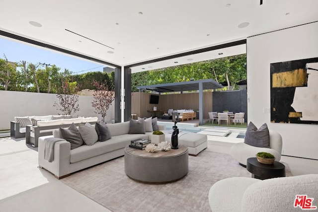 view of patio / terrace featuring an outdoor living space