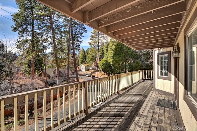 view of wooden deck