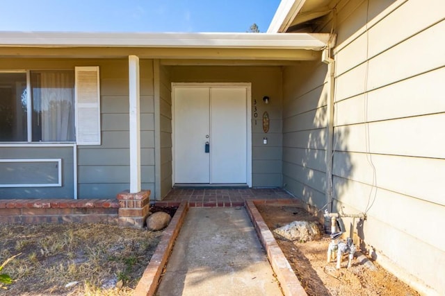 view of doorway to property