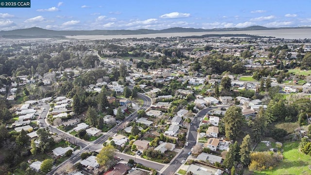 aerial view featuring a mountain view