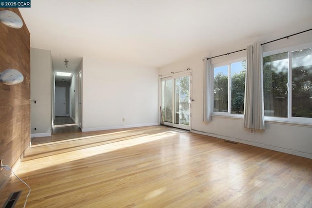 empty room featuring light hardwood / wood-style flooring