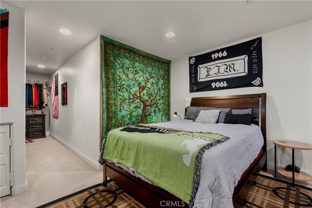 view of carpeted bedroom