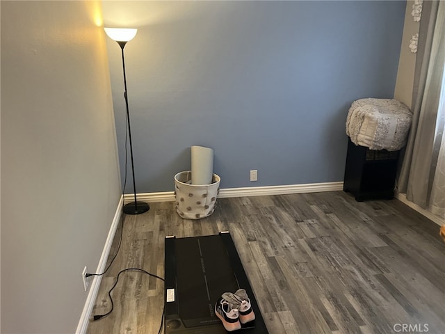 interior space featuring dark hardwood / wood-style floors