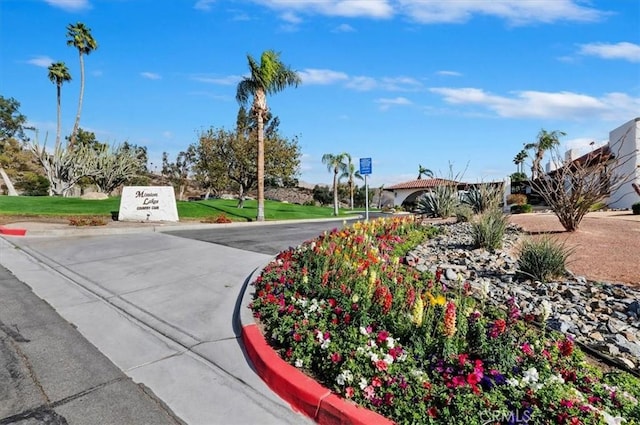 view of road featuring curbs