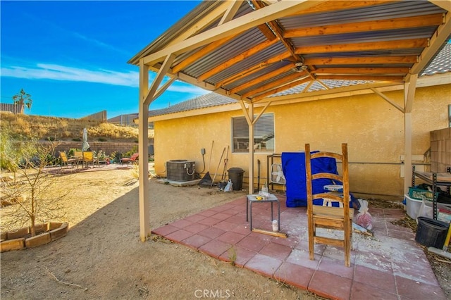 view of patio / terrace with central air condition unit