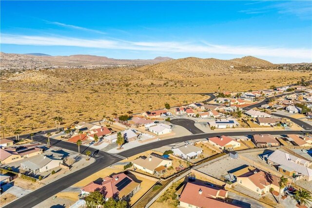 drone / aerial view with a mountain view