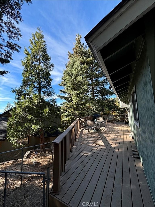 view of wooden terrace