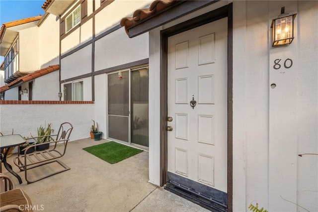 view of doorway to property