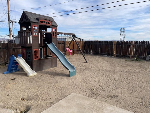 view of jungle gym