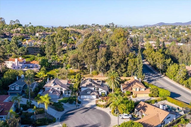 aerial view with a residential view