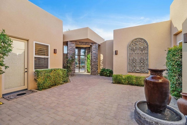 view of patio / terrace featuring a gate