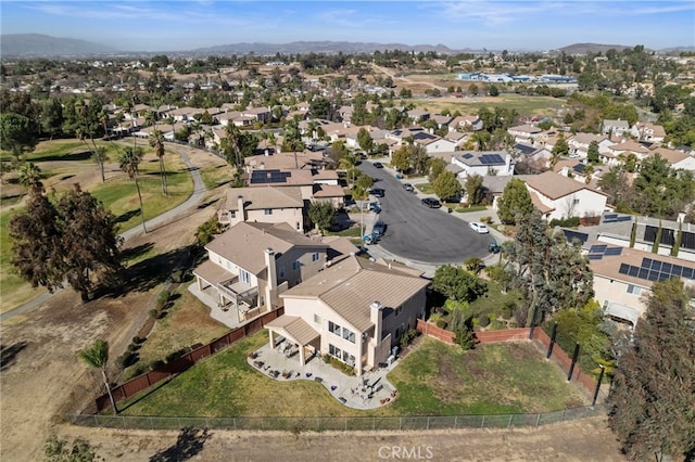 aerial view featuring a residential view