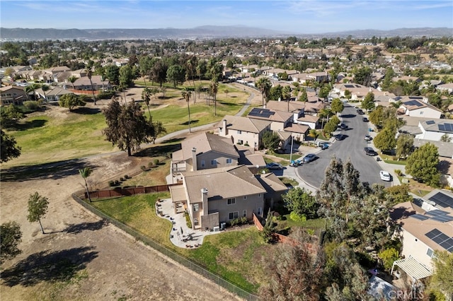 aerial view with a residential view