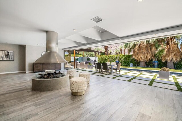 view of patio featuring an outdoor living space