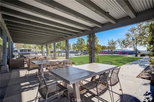 view of patio / terrace featuring outdoor dining space