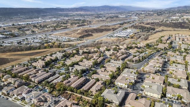 bird's eye view featuring a mountain view