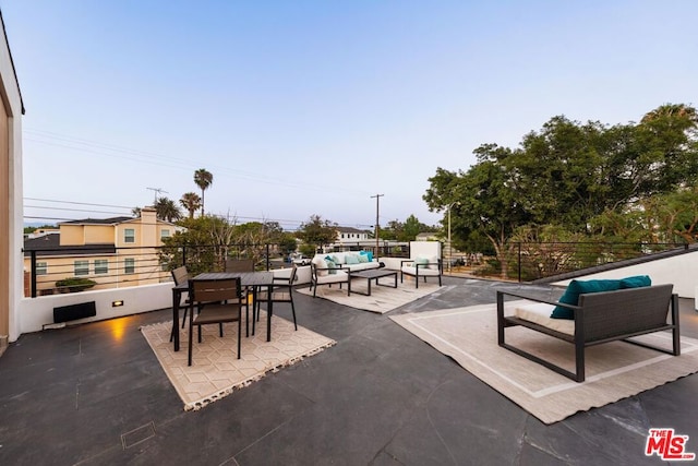 view of patio / terrace with an outdoor hangout area