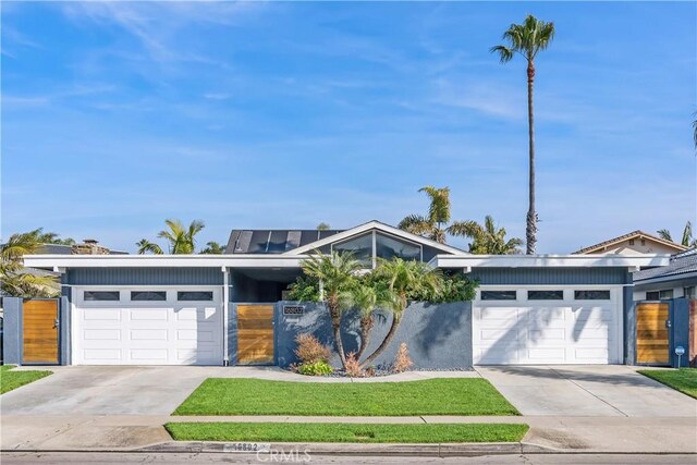 contemporary house featuring a garage