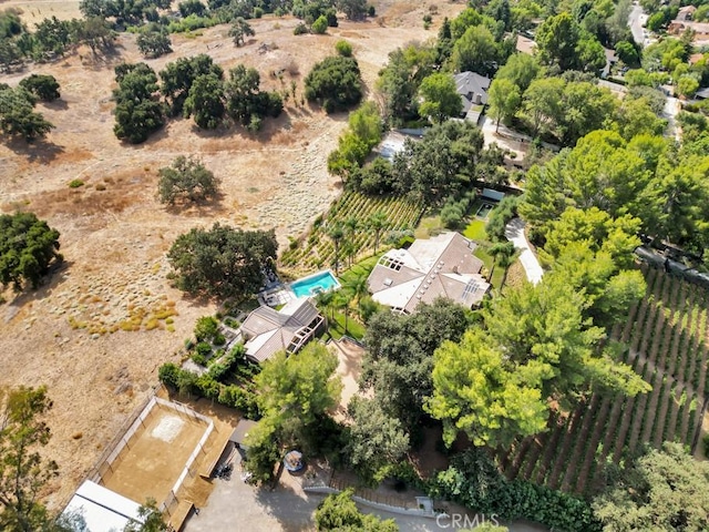 drone / aerial view featuring a rural view