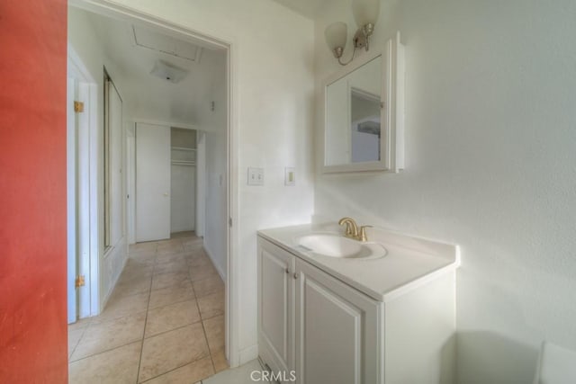 bathroom featuring tile patterned floors and vanity