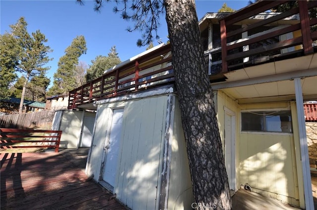 exterior space with a wooden deck