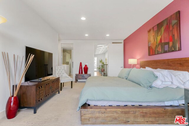 view of carpeted bedroom