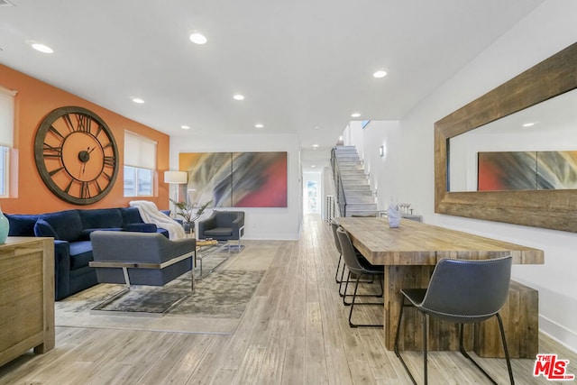 interior space with light wood-type flooring