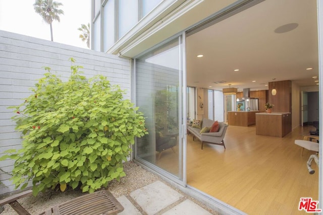 view of doorway to property