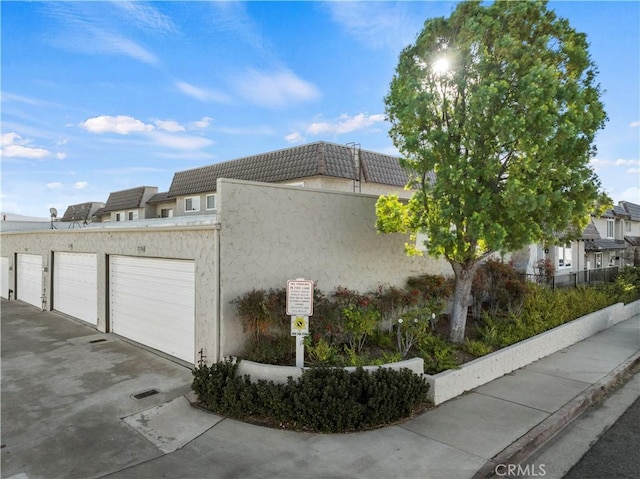 view of home's exterior featuring a garage