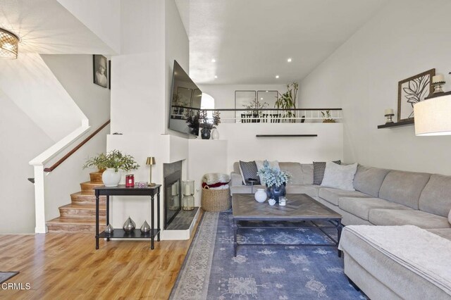 living room featuring hardwood / wood-style floors