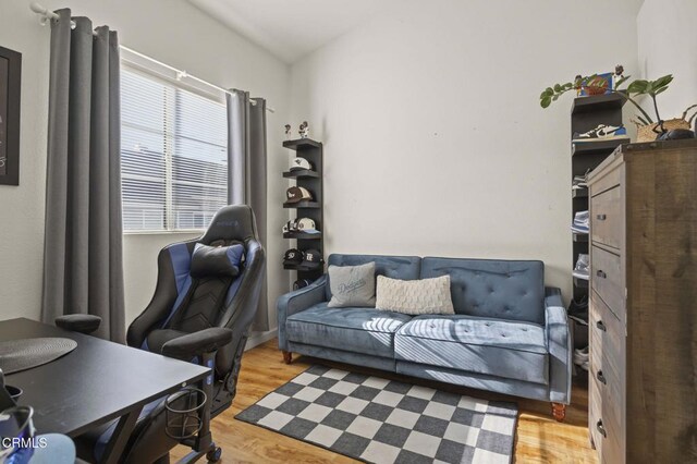 office featuring light hardwood / wood-style floors