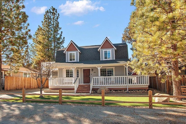 view of front of house with covered porch