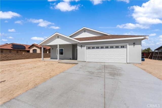 ranch-style house with a garage