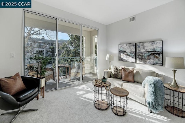 view of carpeted living room