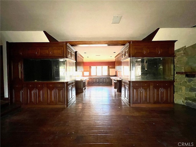 kitchen featuring dark hardwood / wood-style flooring