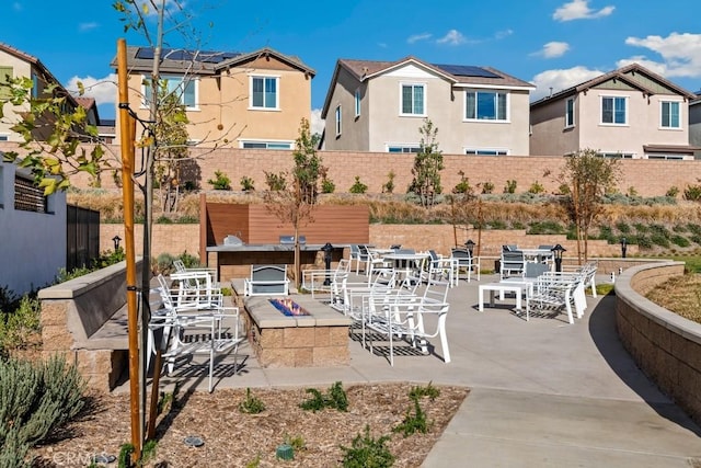 view of patio / terrace featuring fence