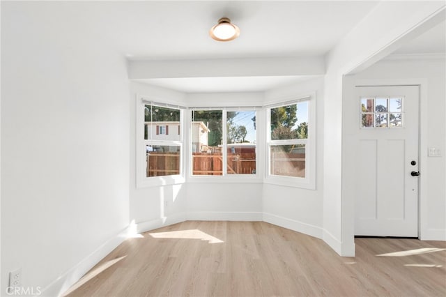 foyer entrance featuring light wood-type flooring