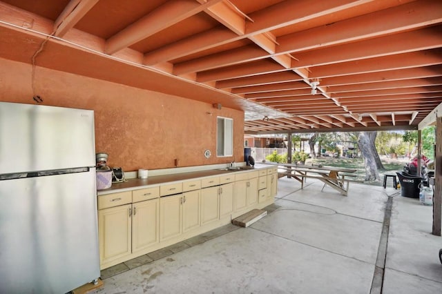 view of patio with sink