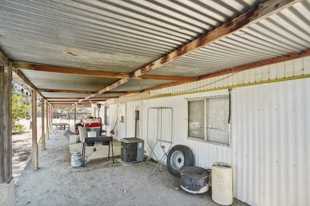 view of patio with central AC