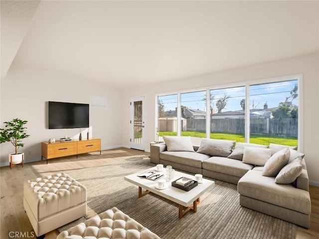 living room featuring hardwood / wood-style floors