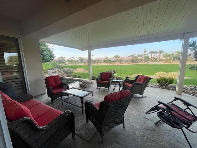 view of patio with an outdoor living space