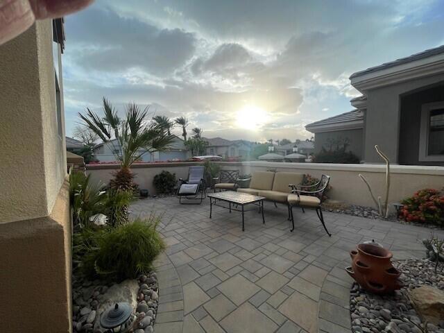 view of patio / terrace with an outdoor living space